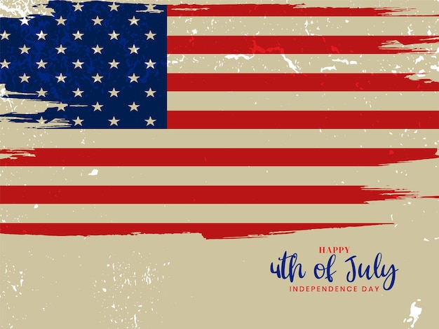 4 Lipca Amerykański Dzień Niepodległości W Stylu Flagi W Tle