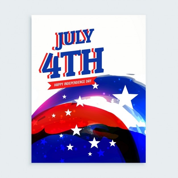 Bezpłatny wektor 4 lipca dzień niepodległości ulotki