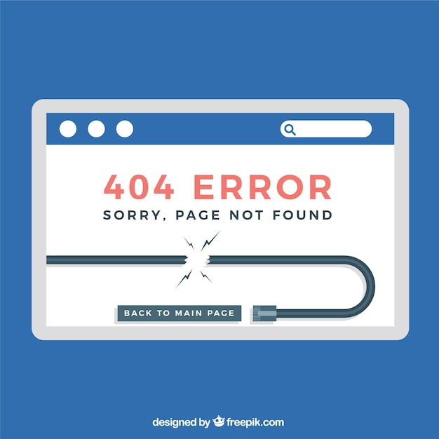Bezpłatny wektor 404 projekt strony z błędami