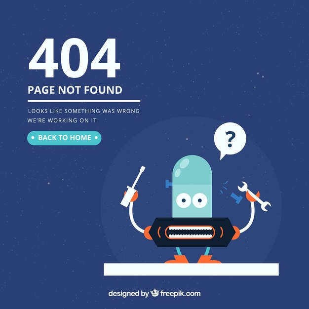 404 szablon błędu w stylu płaskiej