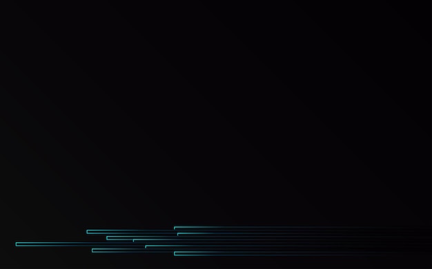 Abstrakcja Niebieskie światło Zoom prędkości rury na czarnym tle technologii
