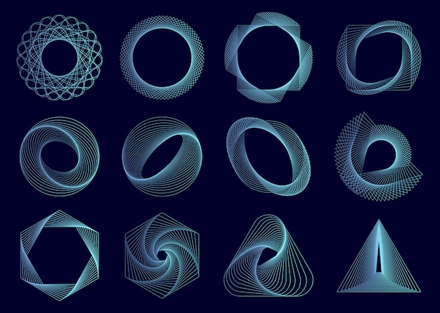 Abstrakcjonistyczni geometryczni elementy ustawiający wektor