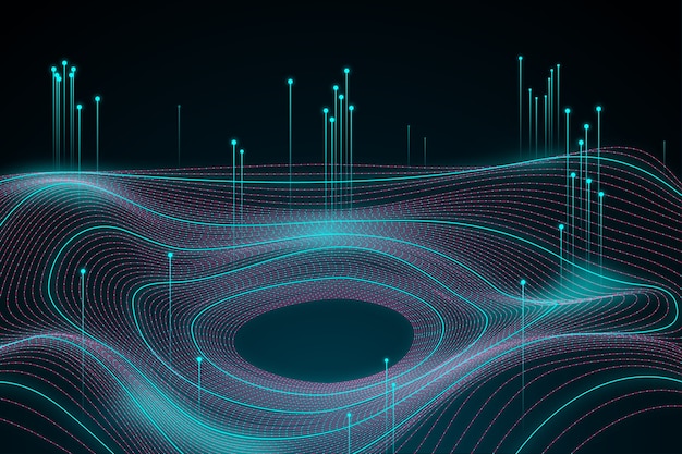 Bezpłatny wektor abstrakcjonistyczny duży dane pojęcia tło