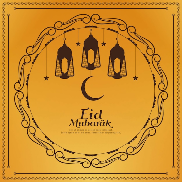 Abstrakcjonistyczny Eid Mubarak Islamski Festiwalu Tło