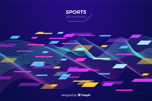 Abstrakcjonistyczny płaski kształta sporta tło