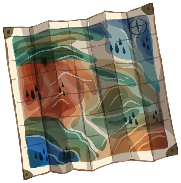 Abstrakcyjna ilustracja kolorowej mapy wektorowej