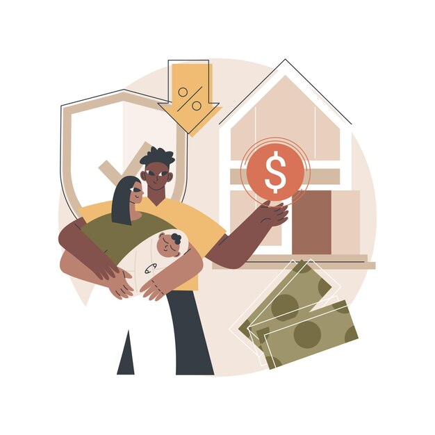 Abstrakcyjna ilustracja programu ulgi hipotecznej