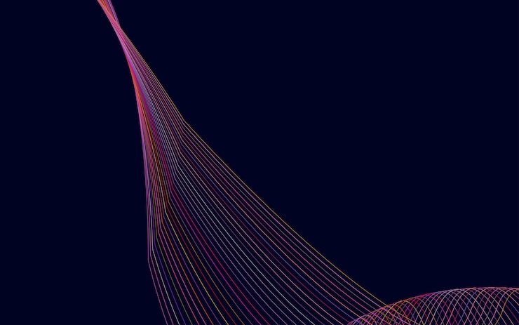 Bezpłatny plik Wektor abstrakcyjna technologia czerwonego koloru linia fali tła