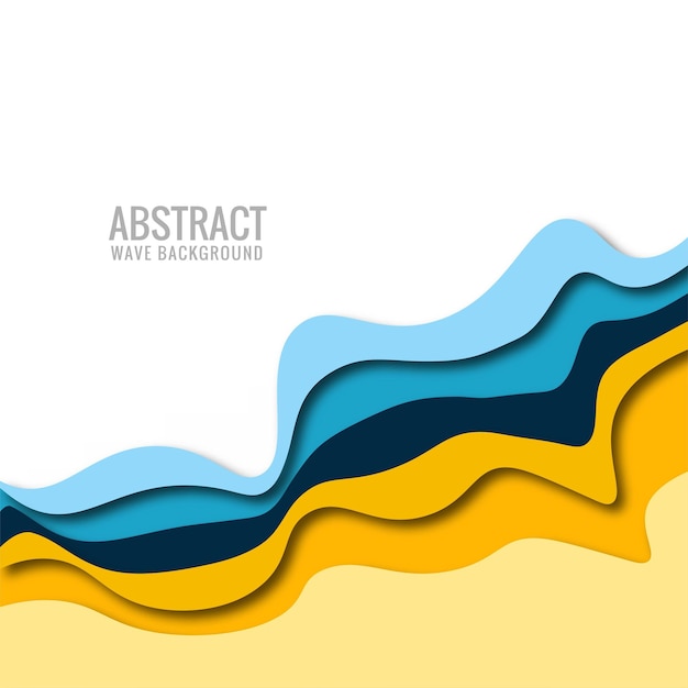 Bezpłatny wektor abstrakcyjne kolorowe kształty wycięte z papieru faliste tło