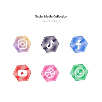Abstrakcyjne logo lub ikona mediów społecznościowych