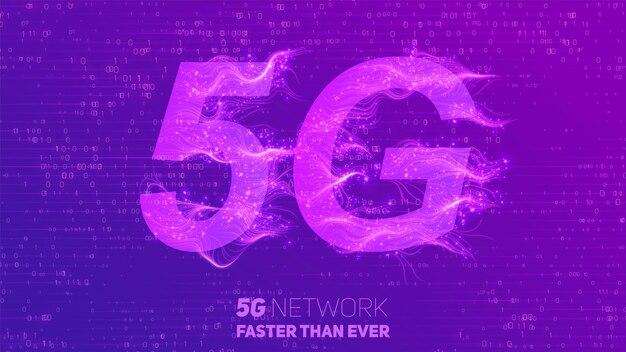 Abstrakcyjne tło nowego bezprzewodowego połączenia internetowego 5G