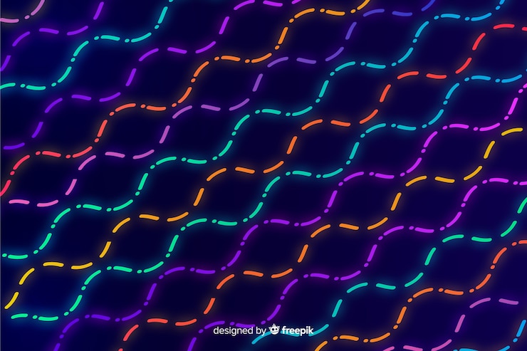 Bezpłatny plik Wektor abstrakcyjne tło z geometrycznymi kształtami neonowymi
