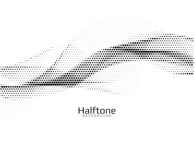 Bezpłatny wektor abstrakcyjny wektor tła półtonów w stylu fali