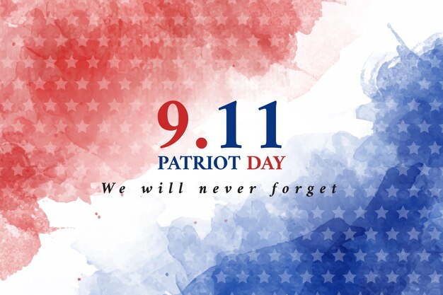 Akwarela 9.11 dzień patrioty tło