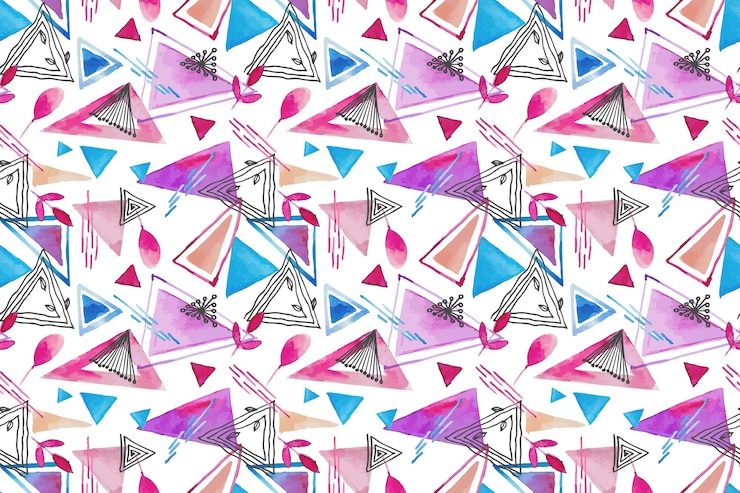 Bezpłatny plik Wektor akwarela abstrakcyjny wzór doodle