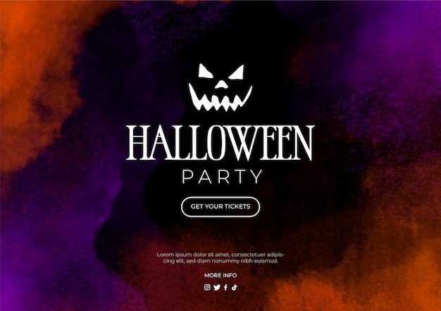 Akwarela Baner Na Halloween