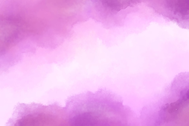 Bezpłatny wektor akwarela bawełniane chmury fioletowe tło