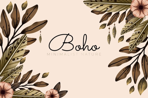 Akwarela boho tło