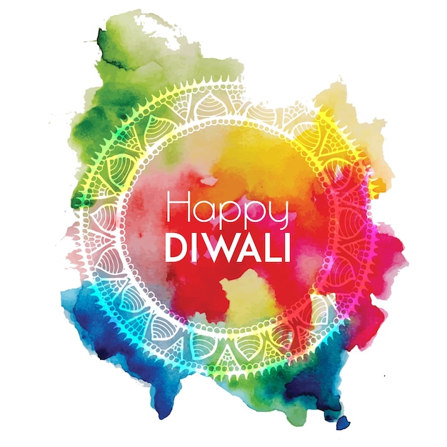 Akwarela Diwali Tle