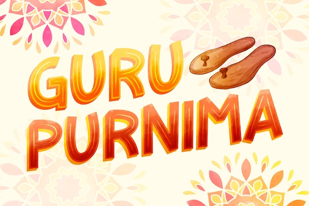 Akwarela Guru Purnima Tło