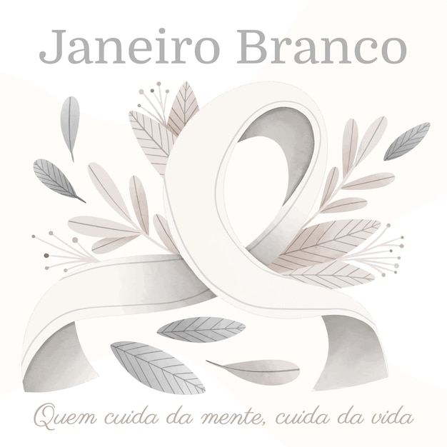 Akwarela ilustracja Janeiro Branco