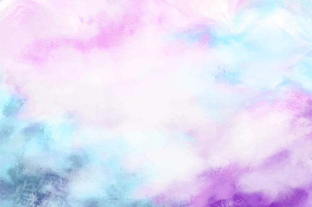 Akwarela kolorowe bawełniane chmury w tle