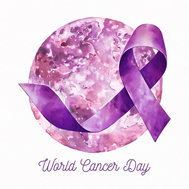 Akwarela światowy dzień walki z rakiem