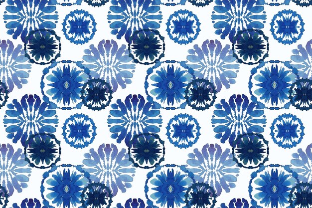 Akwarela tradycyjny wzór shibori