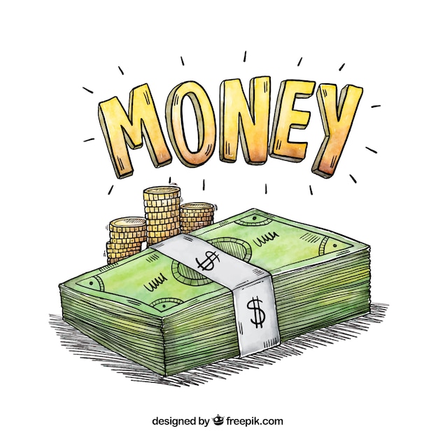 Akwarela Z Banknotów I Monet