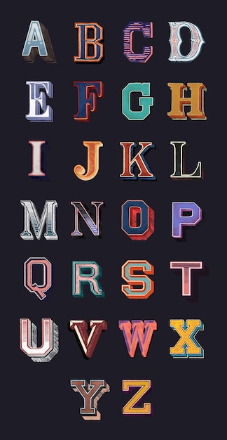 Bezpłatny wektor alfabet