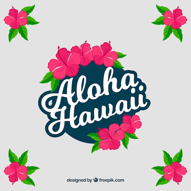 Bezpłatny wektor aloha hawaii w tle