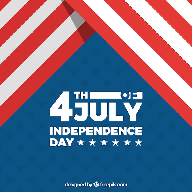 Amerykański Dzień Niepodległości o płaskiej konstrukcji