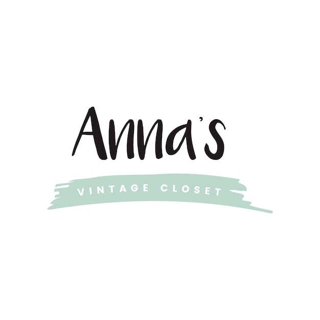 Bezpłatny wektor annas vintage closet logo vector