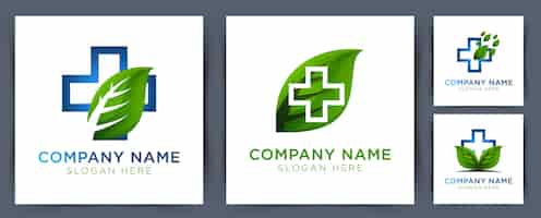 Bezpłatny wektor apteka medyczna i szablon projektu logo wellness logo wektor ikony medyczne