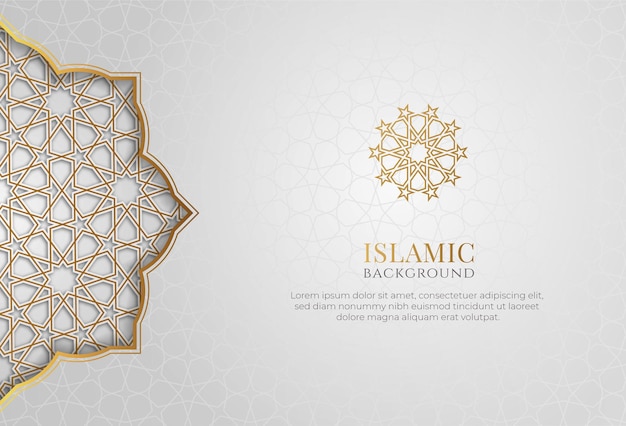 Arabski islamski elegancki biały luksusowy ornament tło