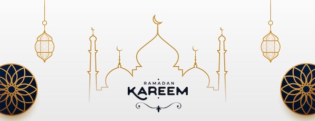 Arabski projekt banera w stylu ramadan kareem