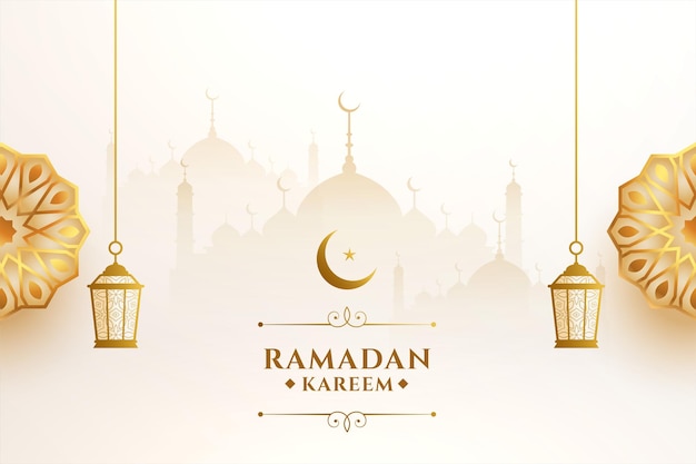 Arabski Ramadan Kareem Dekoracyjne Sezonowe Pozdrowienia Tło