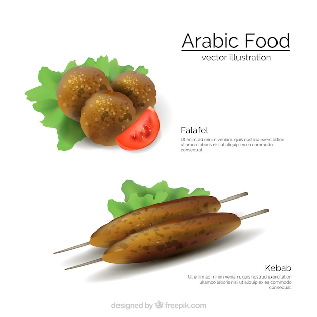 Arabski Szablon Menu Food