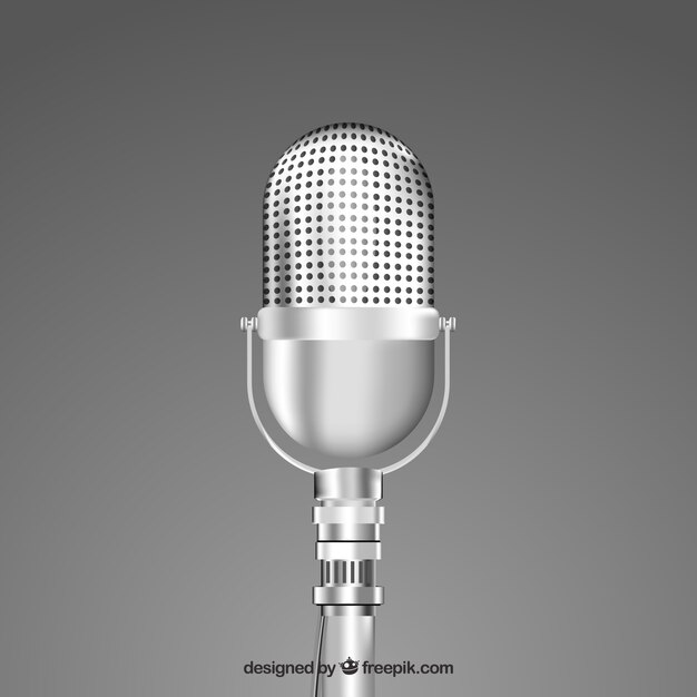 Archiwalne mikrofon srebra
