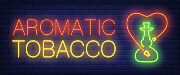 Aromatyczny neon znak tytoniu