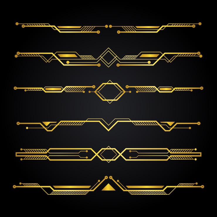 Bezpłatny plik Wektor art deco ozdoba kolekcji