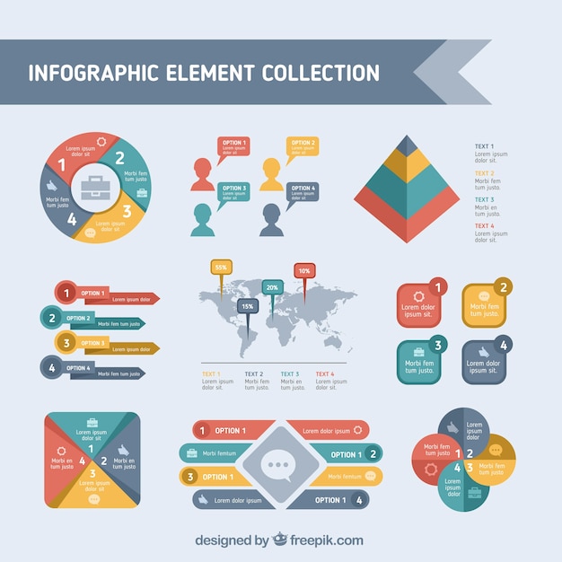 Asortyment Kolorowych Elementów Infographic