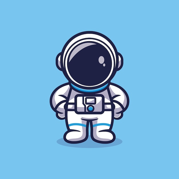 Astronauta Projekt Technologii Wektor Ikona Premium Wektorów
