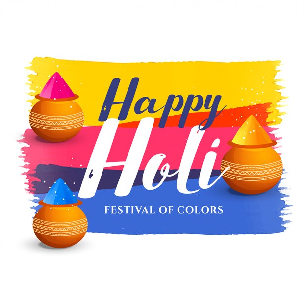 Atrakcyjny szczęśliwy holi festiwalu powitania tło