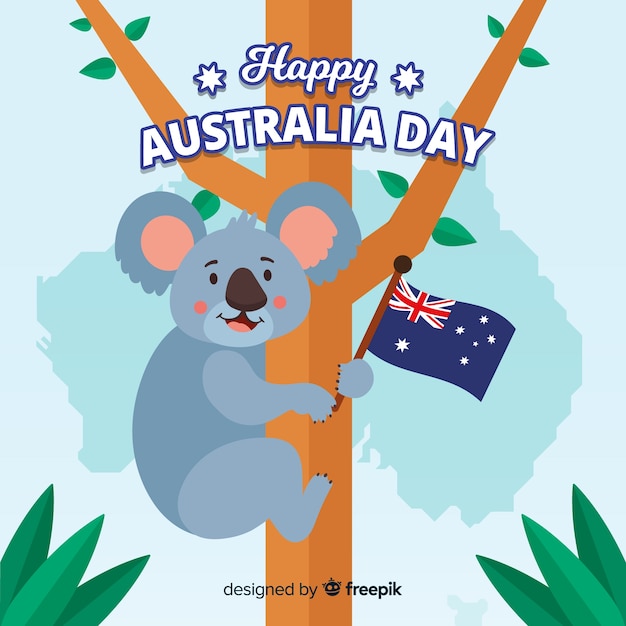 Australia Dnia Tło Z Koalą