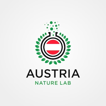 Austria nature lab logo wektor premium