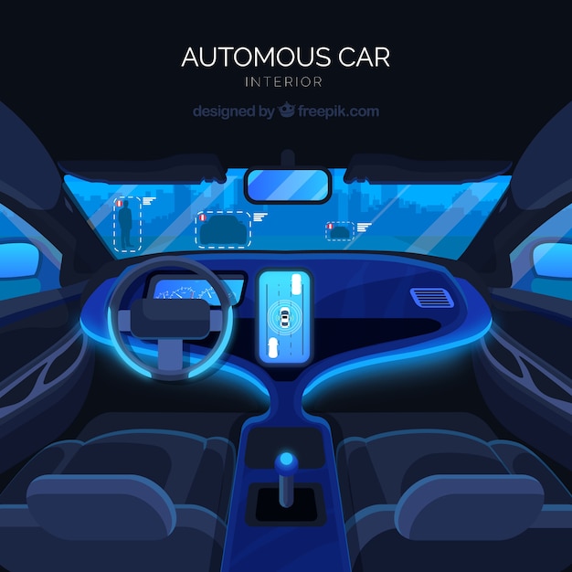 Autonomiczna Koncepcja Samochodu Z Płaską Konstrukcją