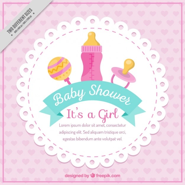 Baby Shower Zaproszenia Z Elementami