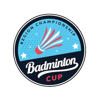 Badminton odznaki logo nowoczesnej ilustracji