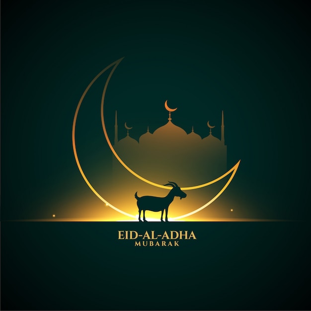 Bezpłatny wektor bakrid eid al adha festiwalu pozdrowienia tło